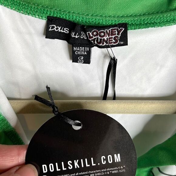 Dolls Kill x Looney Tunes No Earthlings Allowed Mini Dress Size Small NWT - Picture 3 of 6